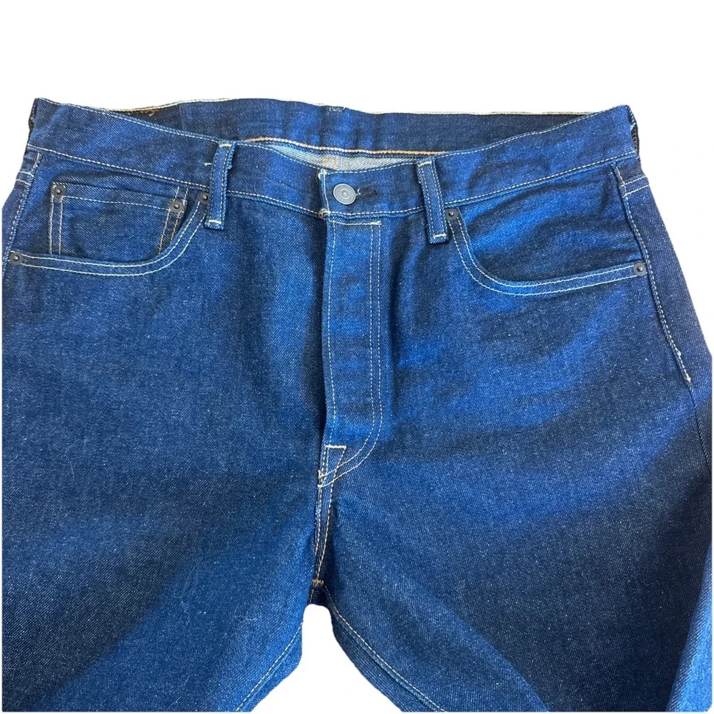 Levi 501 Men's Jeans 34x29 Dark Blue Straight Button Fly The Rose PC9-00501-2331